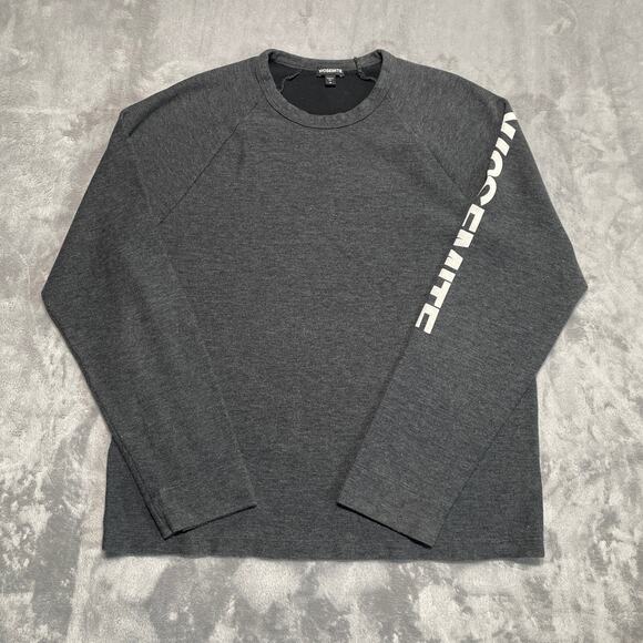 James Perse Y/osemite Pullover Men 3 Large Grey Graphic Spell Out Luxury Outdoor - Picture 1 of 8